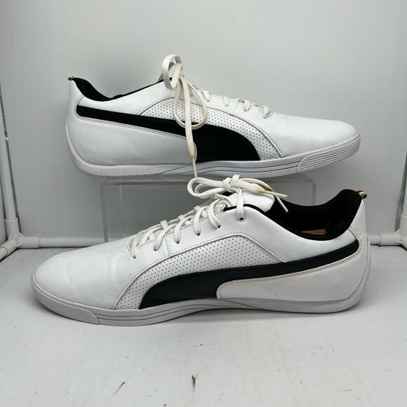 Puma Shoes Mens 14 Scuderia Ferrari Drift Driving Sneaker 306226 White - Picture 3 of 9